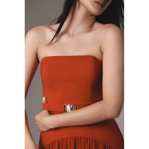 NWT Size 8 - Hutch Red Strapless Drop-Waist Maxi Dress (NWT US$ 238) - Picture 3 of 16